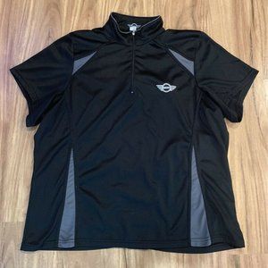 Mini Mens Cycling Jersey Black 1/4 Zipper Mock